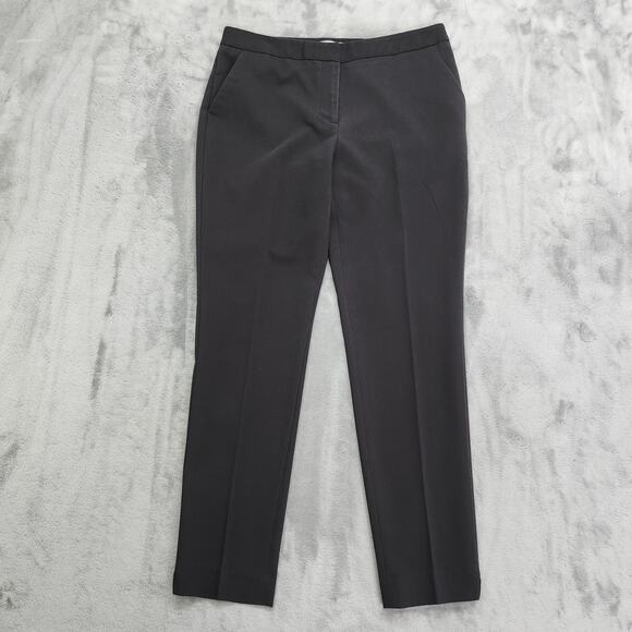 Calvin Klein Pants Womens 6 Black Mid Rise Crop Ankle Dress Pants Office Preppy - Picture 1 of 10